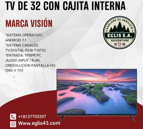 TV de 32´´ con Cajita Interna